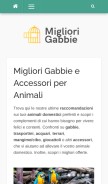 How migliorigabbie.com looks like on a mobile device such as an iPhone.