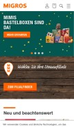 How migros.ch looks like on a mobile device such as an iPhone.