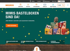 How migros.ch looks like on a tablet such as an iPad.