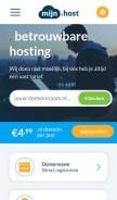 How mijn.host looks like on a mobile device such as an iPhone.
