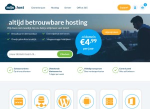 How mijn.host looks like on a tablet such as an iPad.
