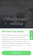 How mijnwebwinkel.nl looks like on a mobile device such as an iPhone.