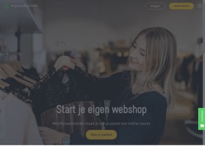 How mijnwebwinkel.nl looks like on a tablet such as an iPad.