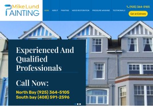 How mikelundpainting.com looks like on a tablet such as an iPad.