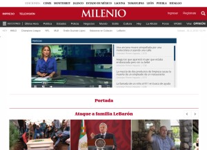 How milenio.com looks like on a tablet such as an iPad.