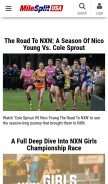 How milesplit.com looks like on a mobile device such as an iPhone.