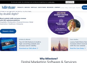 How milestoneinternet.com looks like on a tablet such as an iPad.