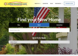 How militarybyowner.com looks like on a tablet such as an iPad.