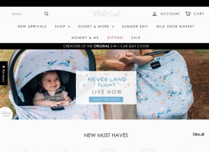 How milksnob.com looks like on a tablet such as an iPad.