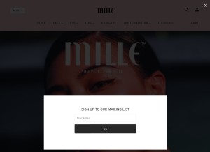 How millebeautemalaysia.com looks like on a tablet such as an iPad.