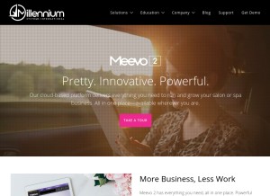 How millenniumsi.com looks like on a tablet such as an iPad.