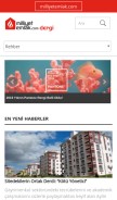 How milliyetemlak.com looks like on a mobile device such as an iPhone.