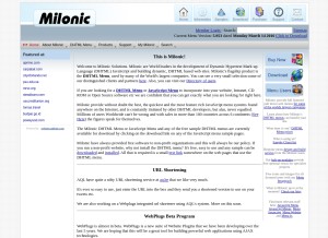 How milonic.com looks like on a tablet such as an iPad.