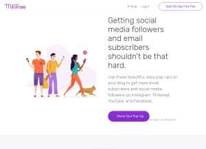 How milotree.com looks like on a tablet such as an iPad.