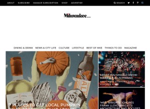 How milwaukeemag.com looks like on a tablet such as an iPad.