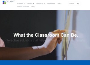 How mimio.com looks like on a tablet such as an iPad.