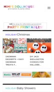 How mimisdollhouse.com looks like on a mobile device such as an iPhone.
