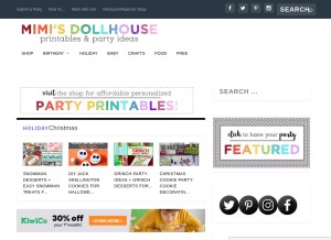 How mimisdollhouse.com looks like on a tablet such as an iPad.