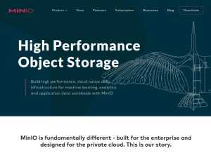 How min.io looks like on a tablet such as an iPad.