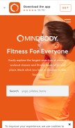 How mindbody.io looks like on a mobile device such as an iPhone.