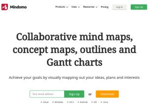 How mindomo.com looks like on a tablet such as an iPad.