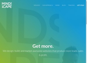 How mindscapesolutions.com looks like on a tablet such as an iPad.