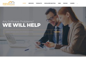 How mindstick.com looks like on a tablet such as an iPad.