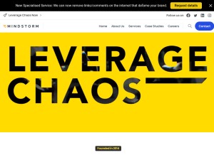 How mindstorm.in looks like on a tablet such as an iPad.