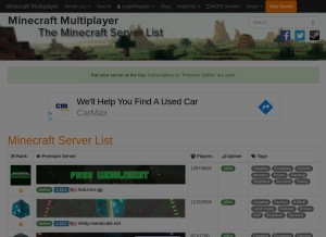 How minecraft-mp.com looks like on a tablet such as an iPad.