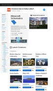 How minecraft-schematics.com looks like on a mobile device such as an iPhone.