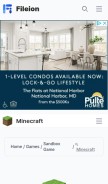 How minecraft.fileion.com looks like on a mobile device such as an iPhone.