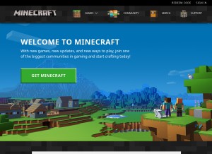 How minecraft.net looks like on a tablet such as an iPad.
