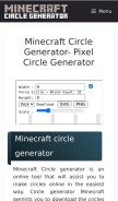 How minecraftcirclegenerator.info looks like on a mobile device such as an iPhone.