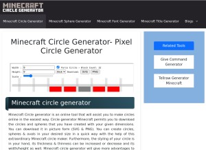 How minecraftcirclegenerator.info looks like on a tablet such as an iPad.