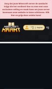 How minecraftkrant.nl looks like on a mobile device such as an iPhone.