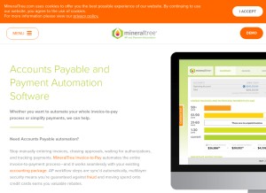 How mineraltree.com looks like on a tablet such as an iPad.