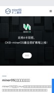 How mineros.cn looks like on a mobile device such as an iPhone.