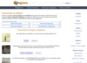 How minglano.es looks like on a tablet such as an iPad.