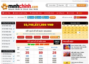 How minhchinh.com looks like on a tablet such as an iPad.