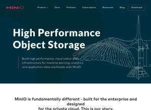How minio.io looks like on a tablet such as an iPad.