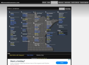 How minnesotaassessors.com looks like on a tablet such as an iPad.