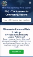 How minnesotalicenseplate.com looks like on a mobile device such as an iPhone.
