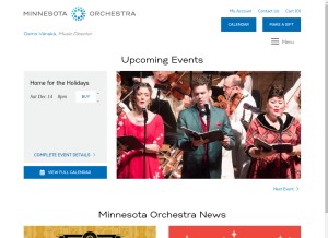 How minnesotaorchestra.org looks like on a tablet such as an iPad.