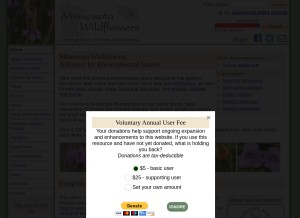 How minnesotawildflowers.info looks like on a tablet such as an iPad.
