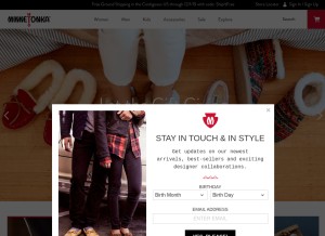 How minnetonkamoccasin.com looks like on a tablet such as an iPad.