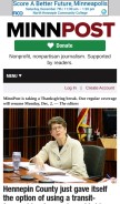 How minnpost.com looks like on a mobile device such as an iPhone.
