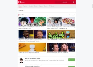 How minovideo.com looks like on a tablet such as an iPad.