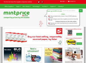 How mintprice.com looks like on a tablet such as an iPad.