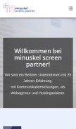 How minuskel.de looks like on a mobile device such as an iPhone.