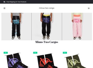 How minustwocargos.com looks like on a tablet such as an iPad.